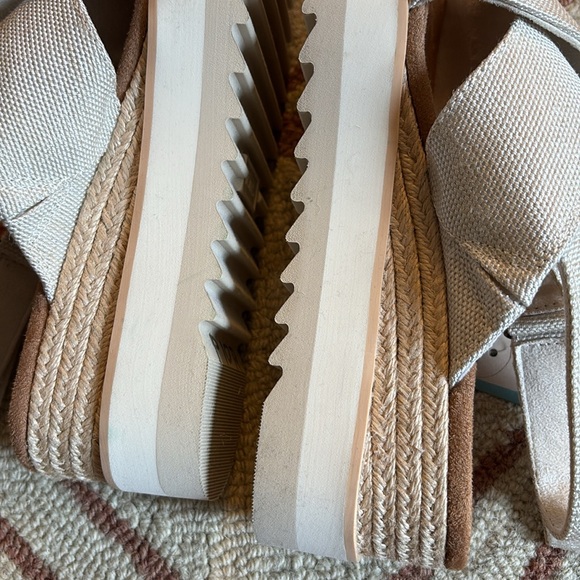 Toms Diana Crossover comfy chunky wedge espadrille Sandals neutral 8 NWT - Picture 12 of 13